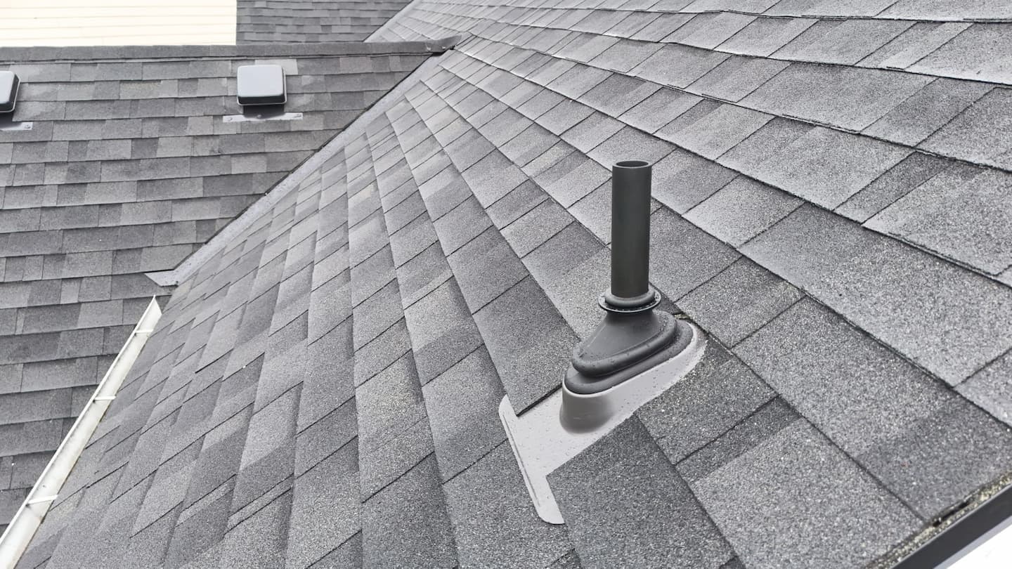 Premium midnight black shingle roof replacement