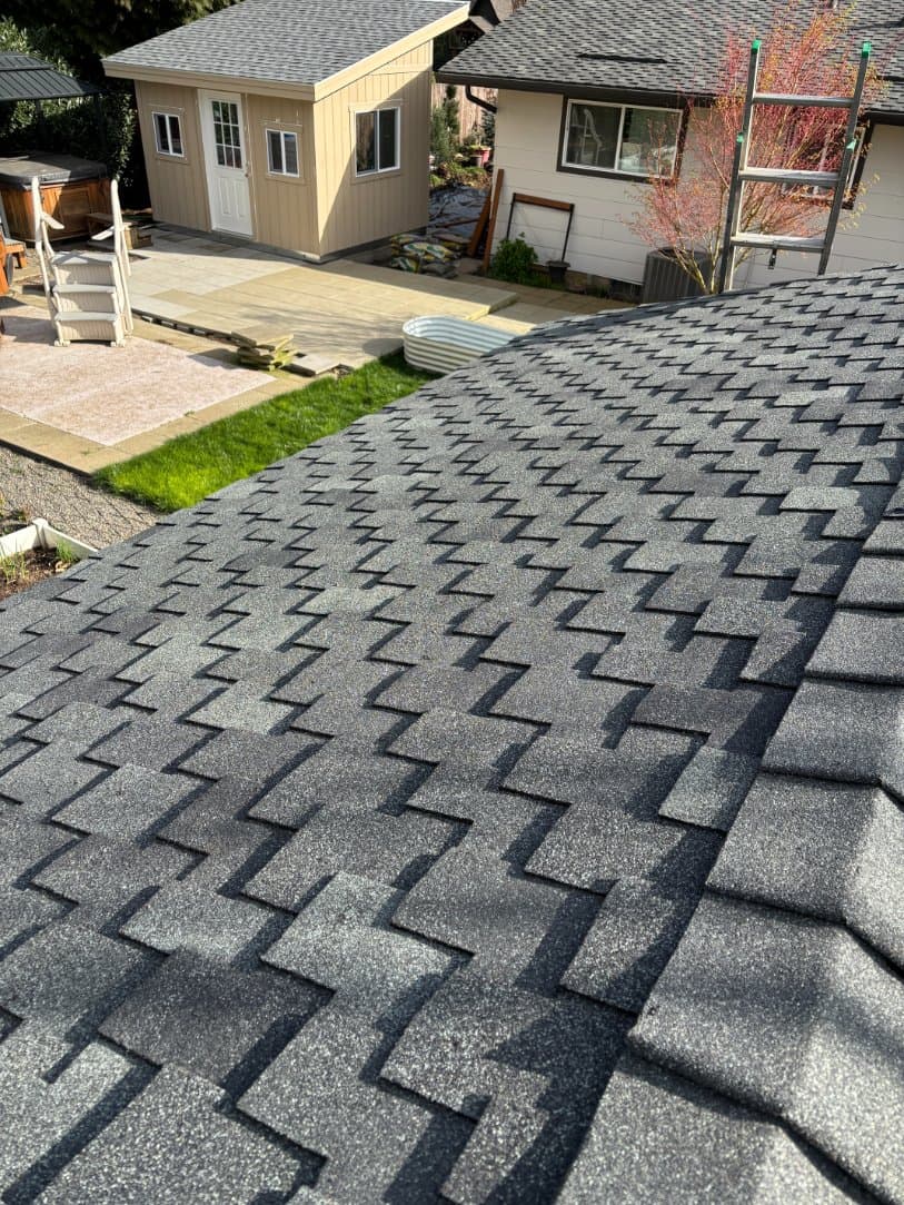 Presidential grade shingle roof installation