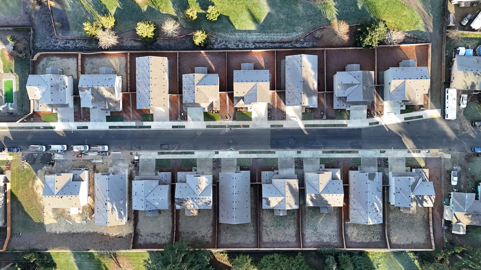 Bird's eye view of Vancouver WA neighborhood
